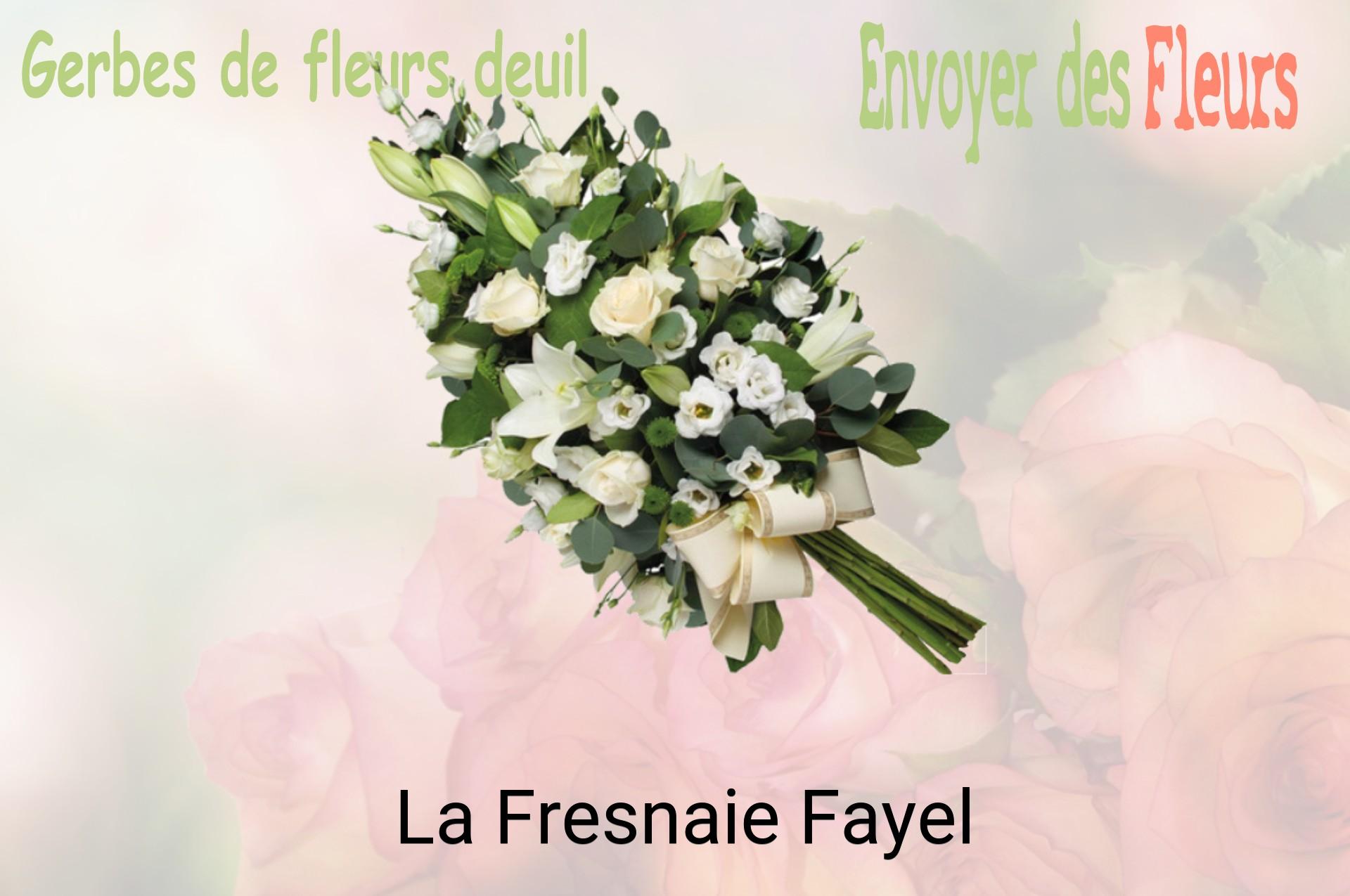 Gerbe de fleurs de deuil livrée à La Fresnaie-Fayel